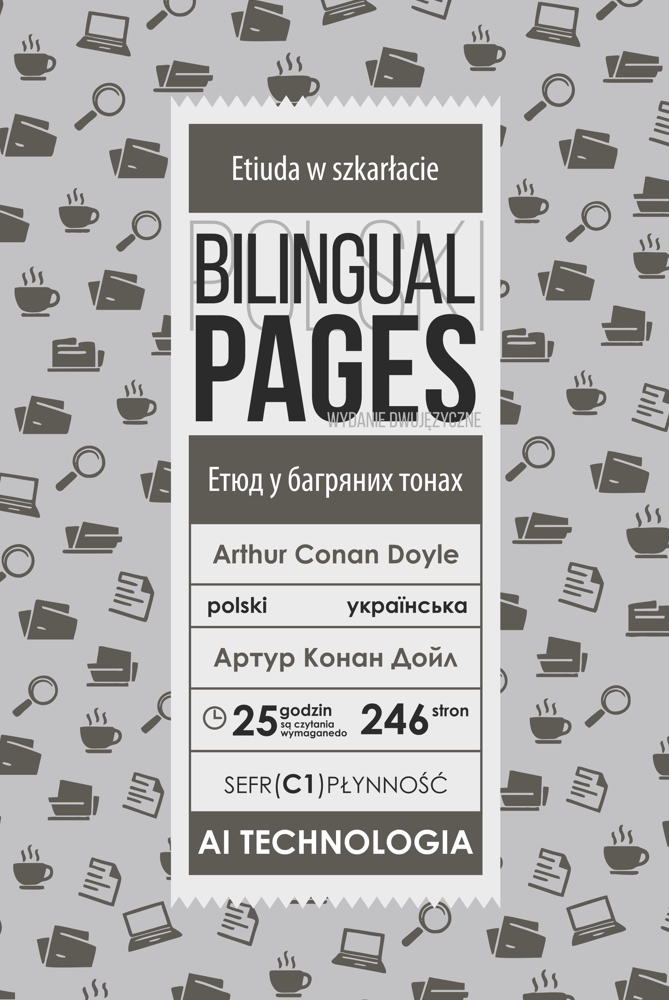 Etiuda w szkarłacie — bilingual edition cover