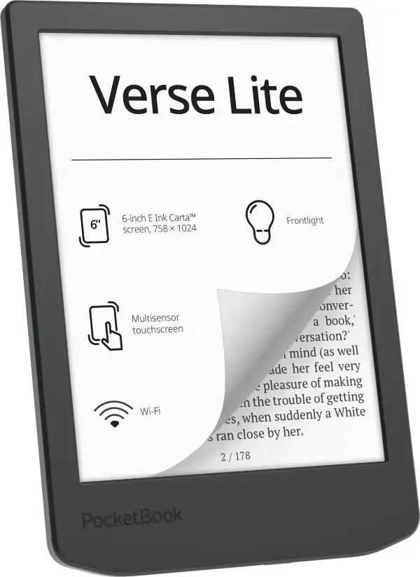 Електронна книжка PocketBook  Verse  Lite (PB619), Midnight Grey