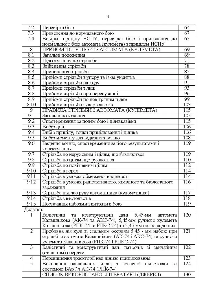 Керівництво зі стрілецької справи 5,45-мм автомати Калашнікова (АК-74, АКС-74, АК-74Н, АКС-74Н) та 5,45-мм ручні кулемети Калашнікова (РПК-74, РПКС-74, РПК-74Н, РПКС-74Н)
