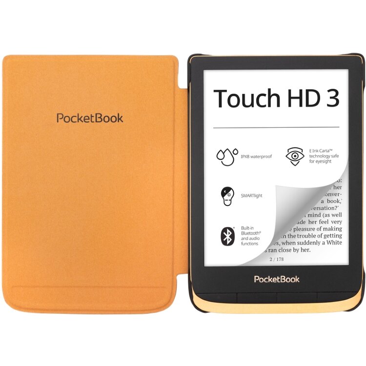 Обкладинка PocketBook 6", PB617/618/627/628/632, Shell cover, коричнева