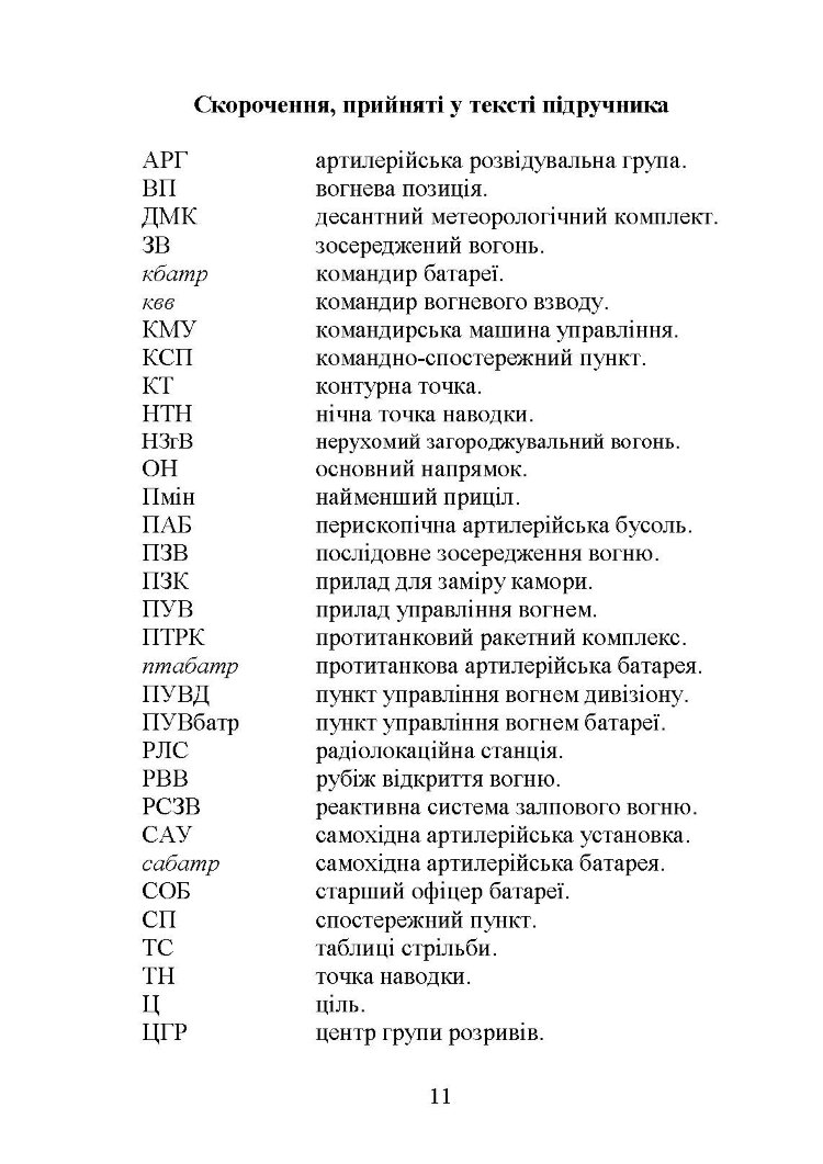 Бойова робота артилерійських вогневих підрозділів