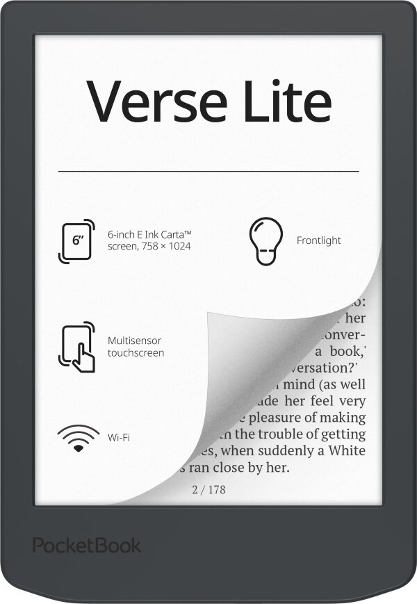 Електронна книжка PocketBook  Verse  Lite (PB619), Midnight Grey