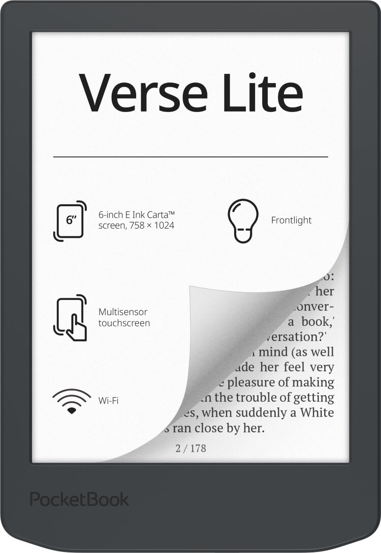 Електронна книжка PocketBook  Verse  Lite (PB619), Midnight Grey