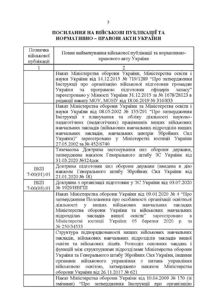 Настанова з підготовки персоналу у Збройних Силах України