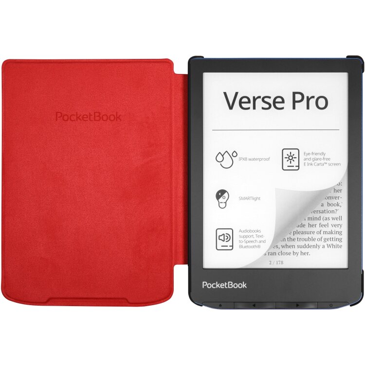 Обкладинка PocketBook 6", Verse(PB619/629/634), Shell cover, червона