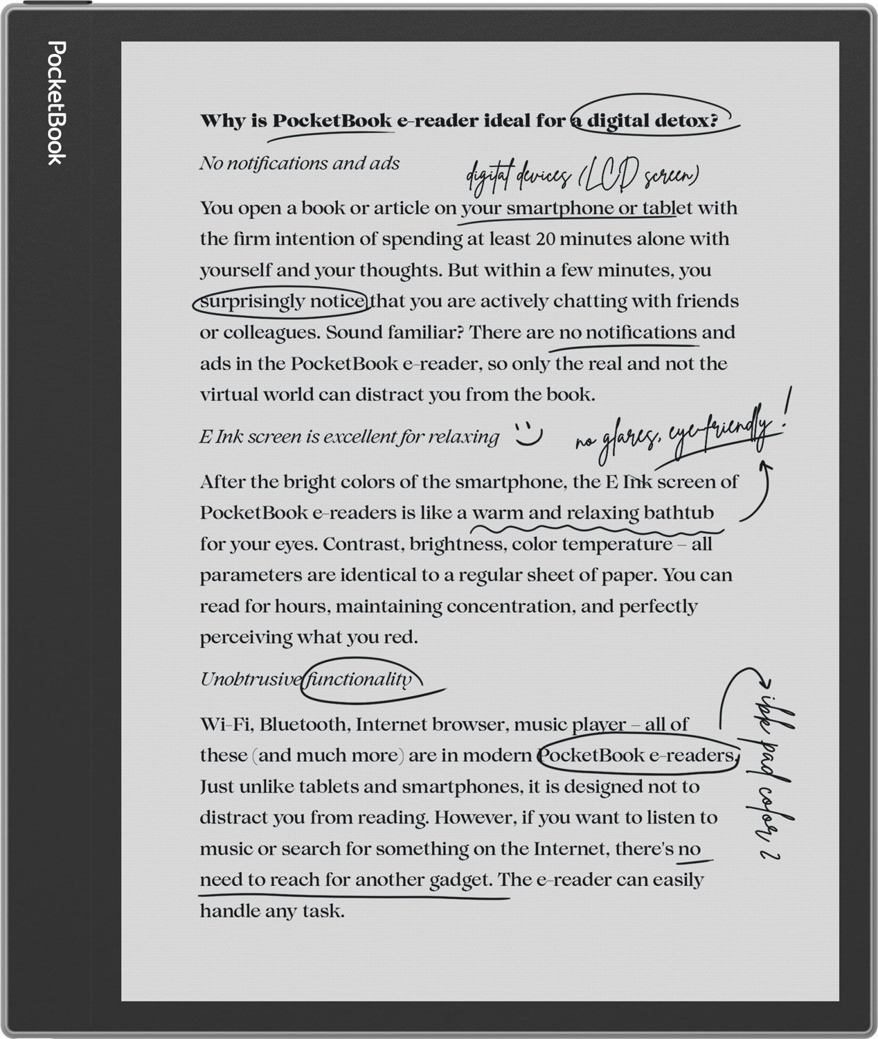 Електронна книжка PocketBook InkPad Eo(PB1042), Mist Grey. . 