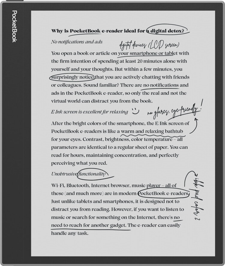 Електронна книжка PocketBook InkPad Eo(PB1042), Mist Grey