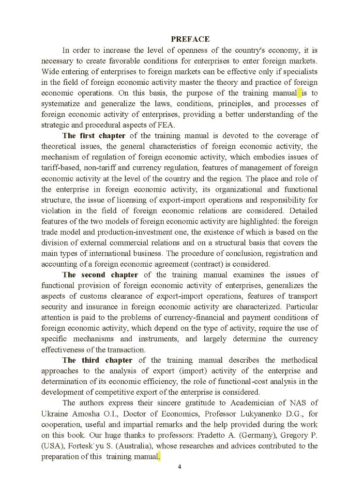 Foreign economic activity of enterprises: Training Manual