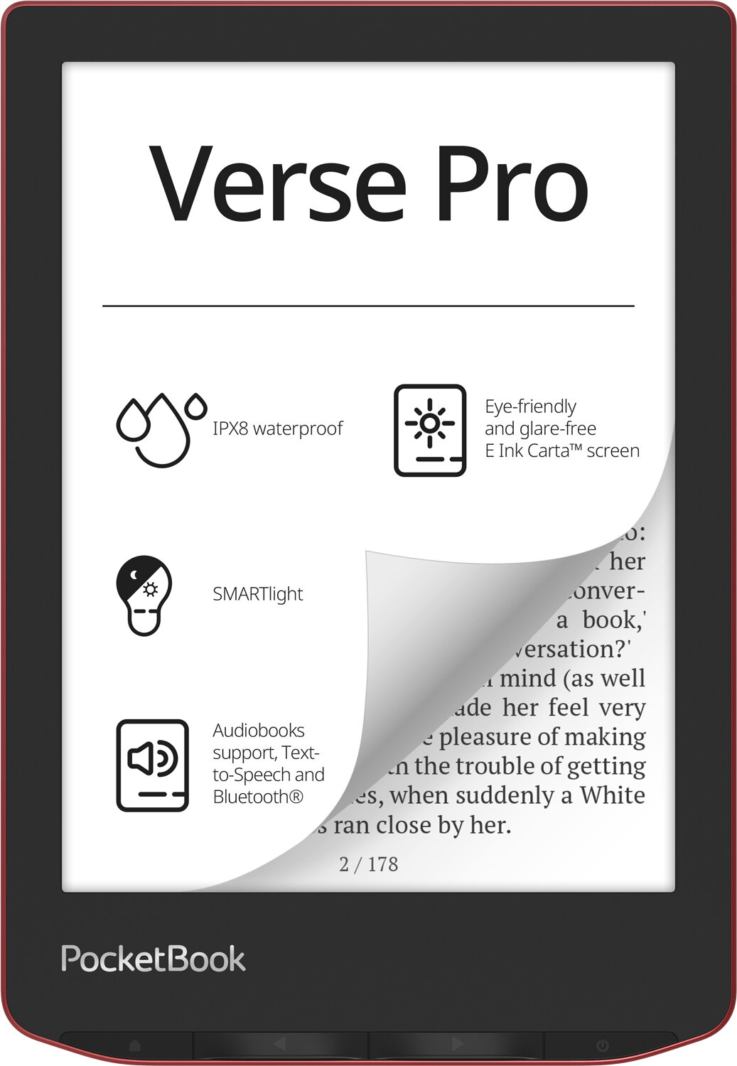 Електронна книжка PocketBook  Verse Pro (PB634) Passion Red