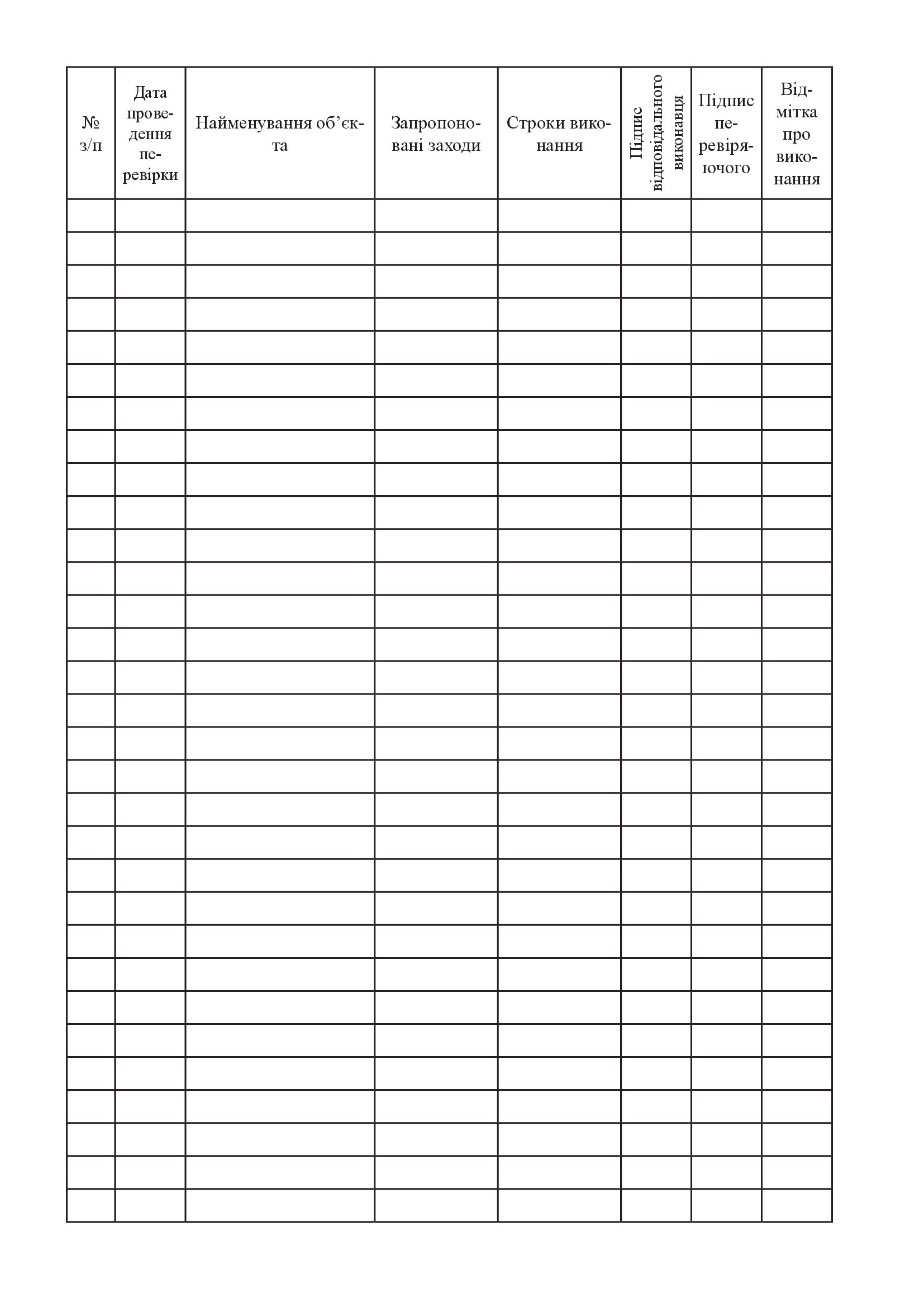 Журнал пожежно-профілактичної роботи військової частини (гарнізону)