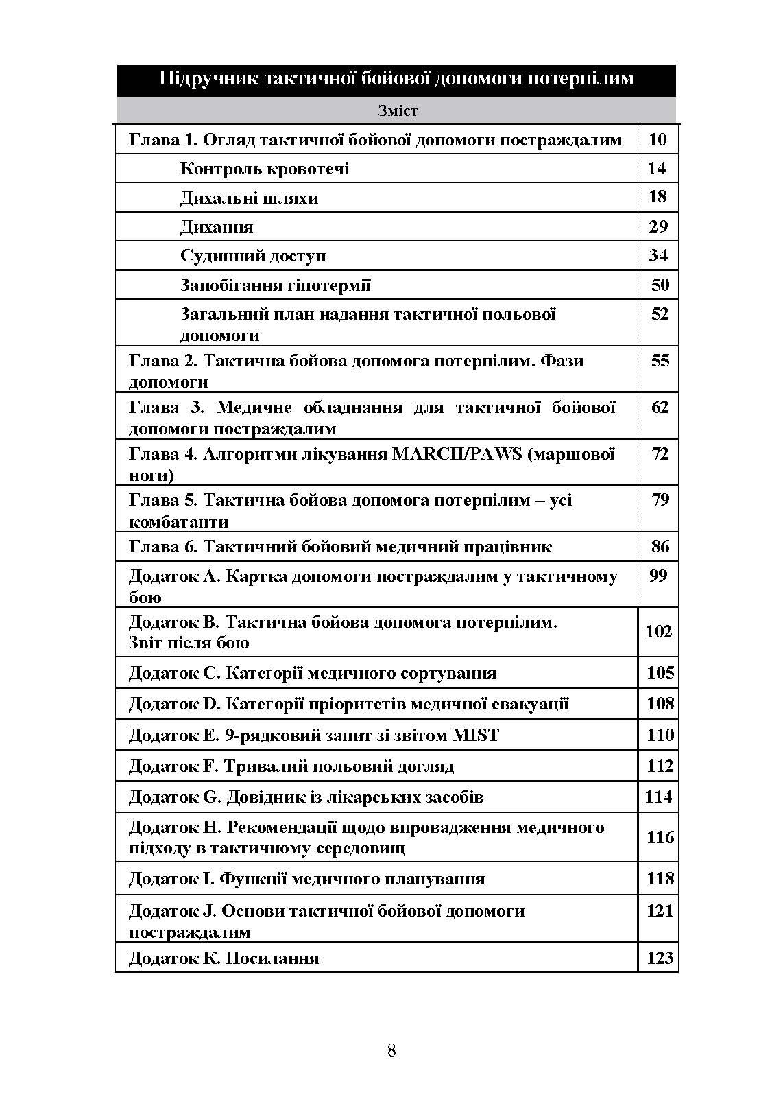Підручник тактичної бойової допомоги потерпілим. Автор — Трінус К.. 