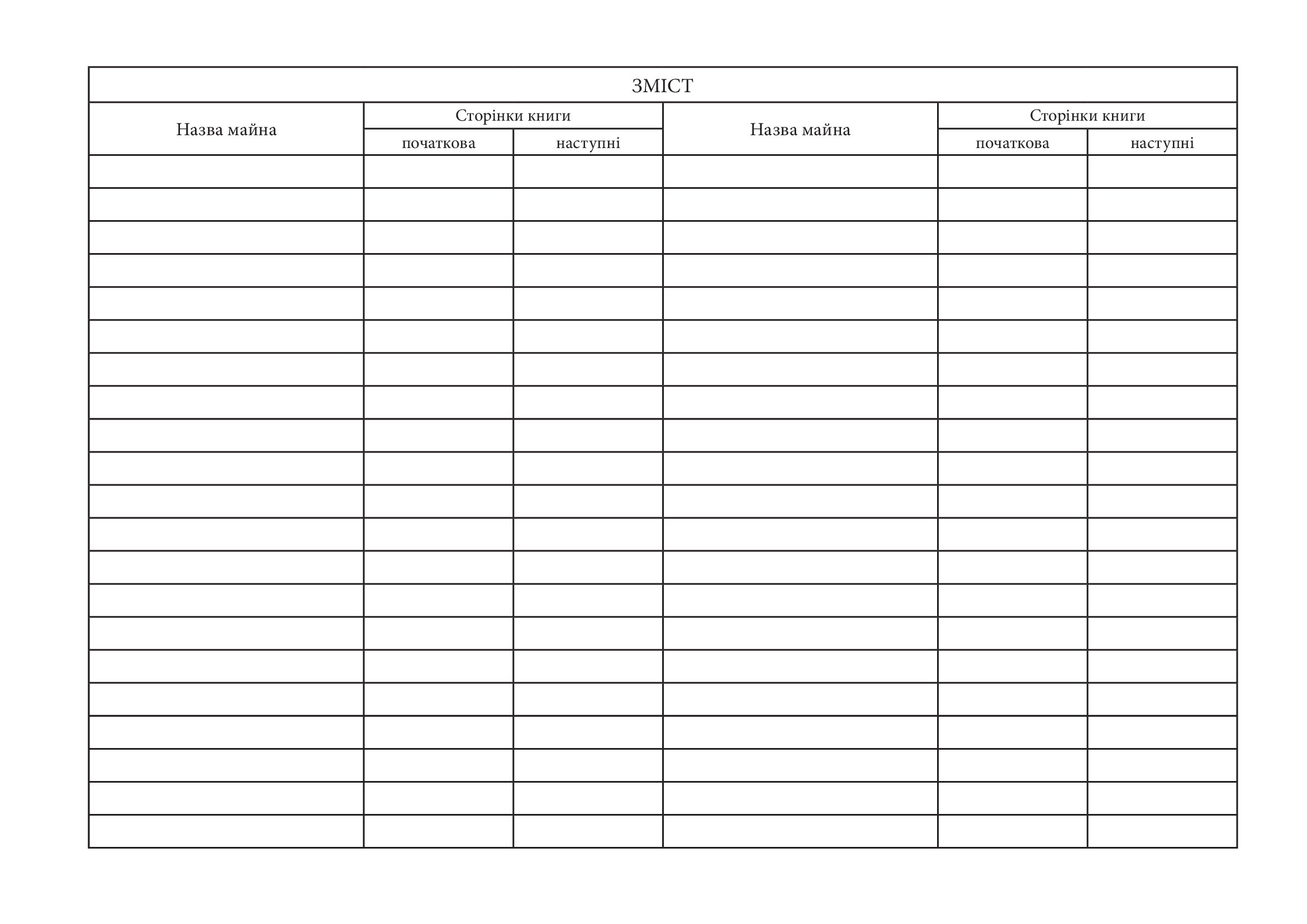 Книга обліку наявності та руху матеріальних засобів у підрозділі