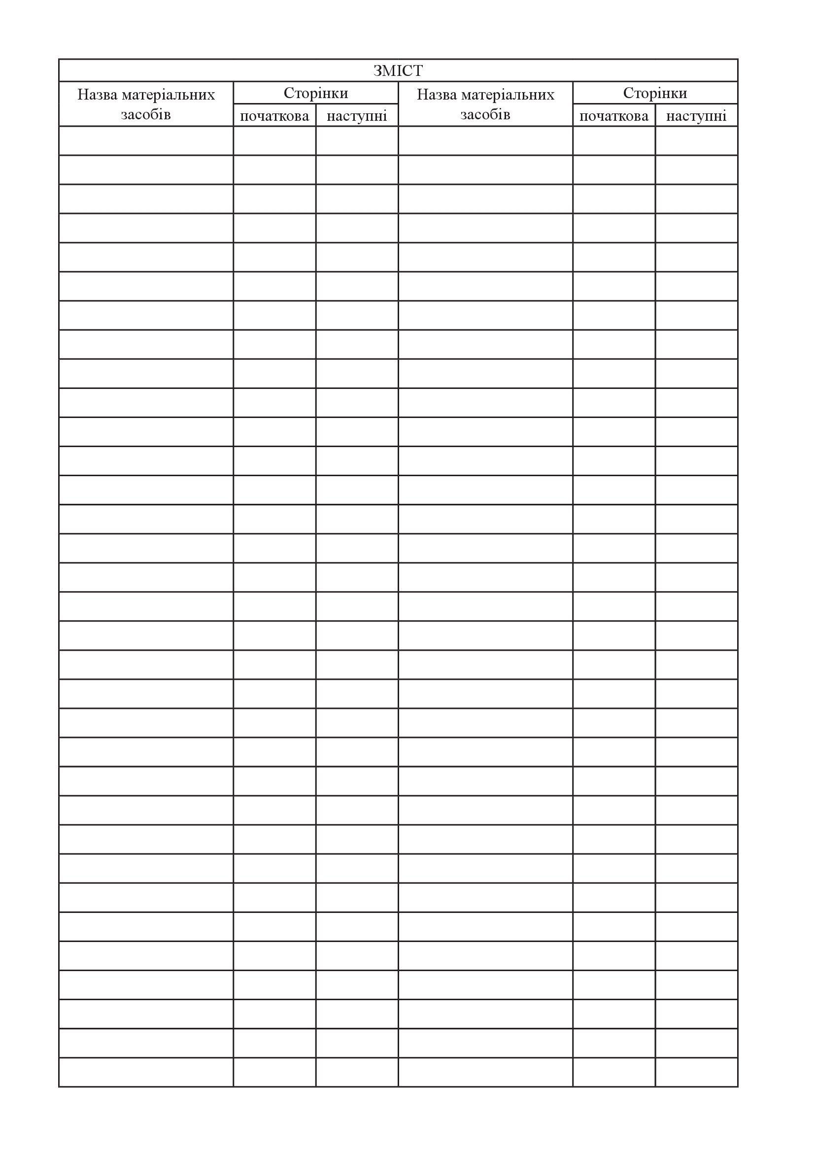 Книга обліку наявності та руху матеріальних засобів