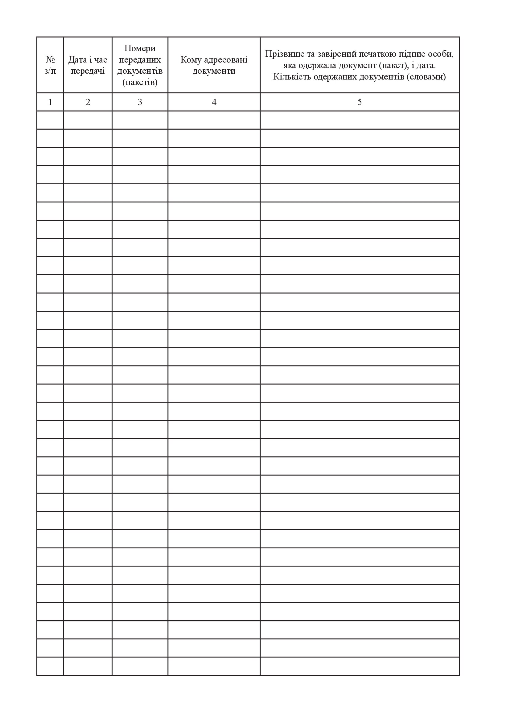 Розносна книга (форма 11)