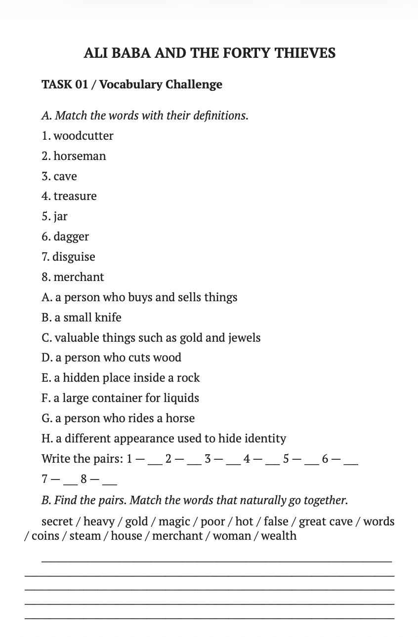 Workbook. The Thousand and One Nights (A2)
