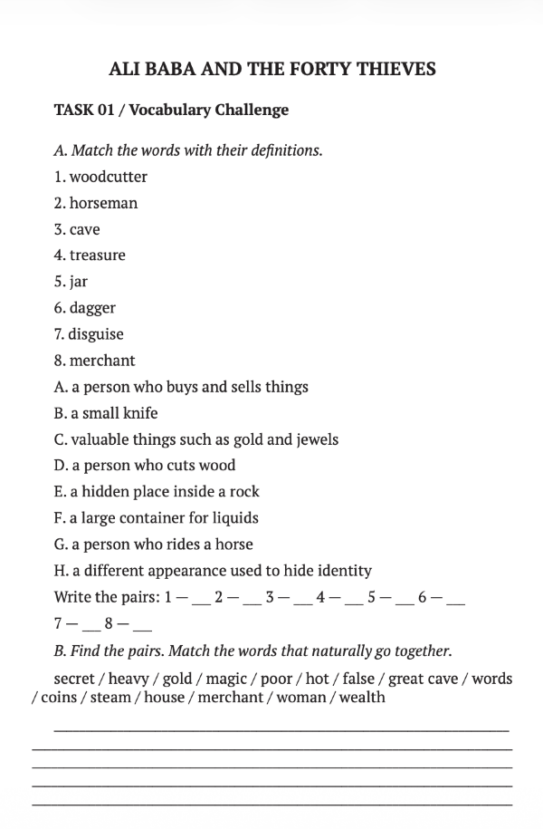 Workbook. The Thousand and One Nights (A2)