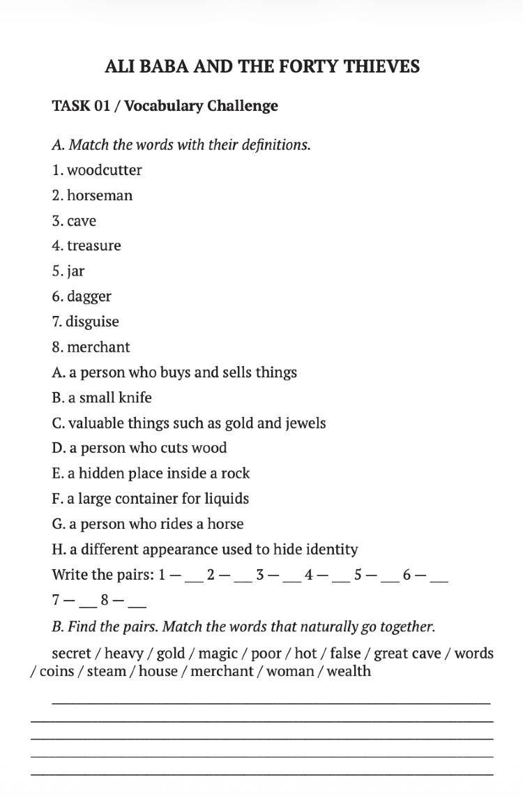 Workbook. The Thousand and One Nights (A2)
