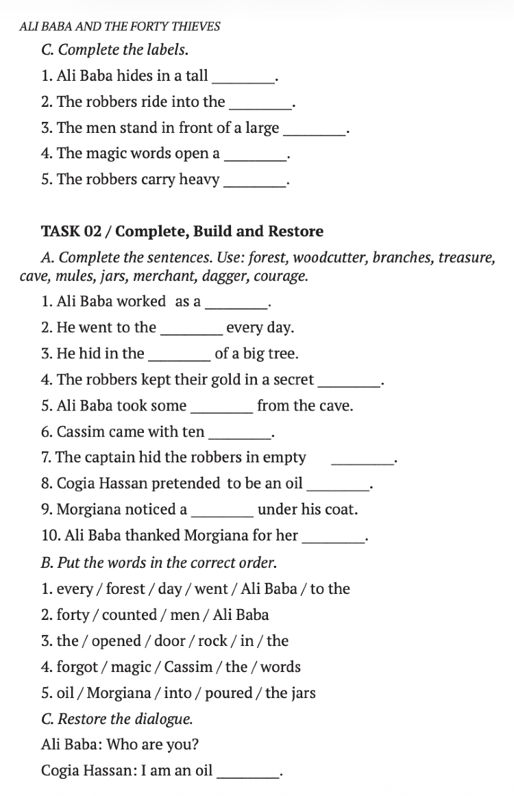 Workbook. The Thousand and One Nights (A2)