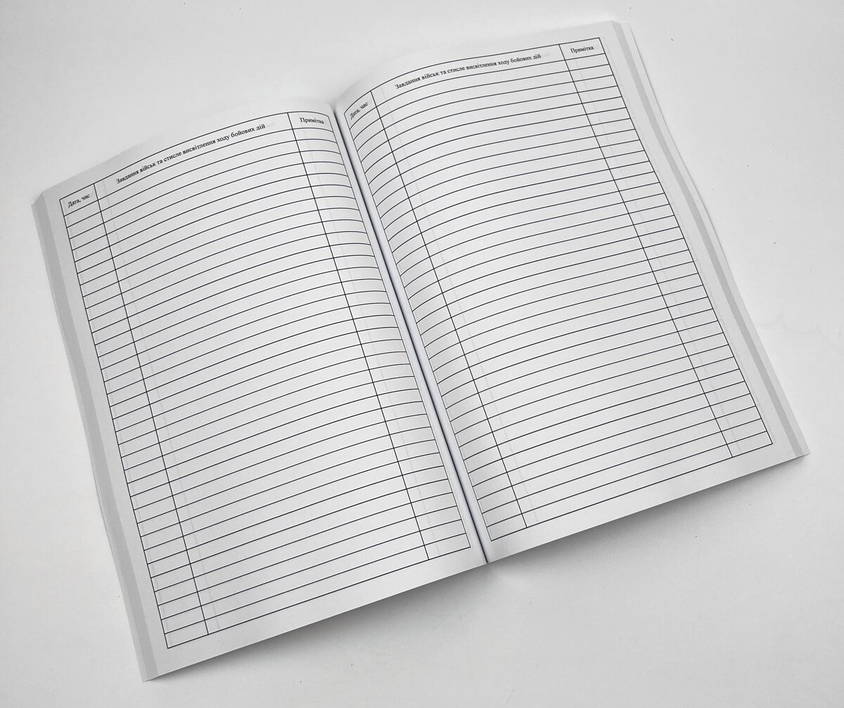 Журнал бойових дій, додаток 2