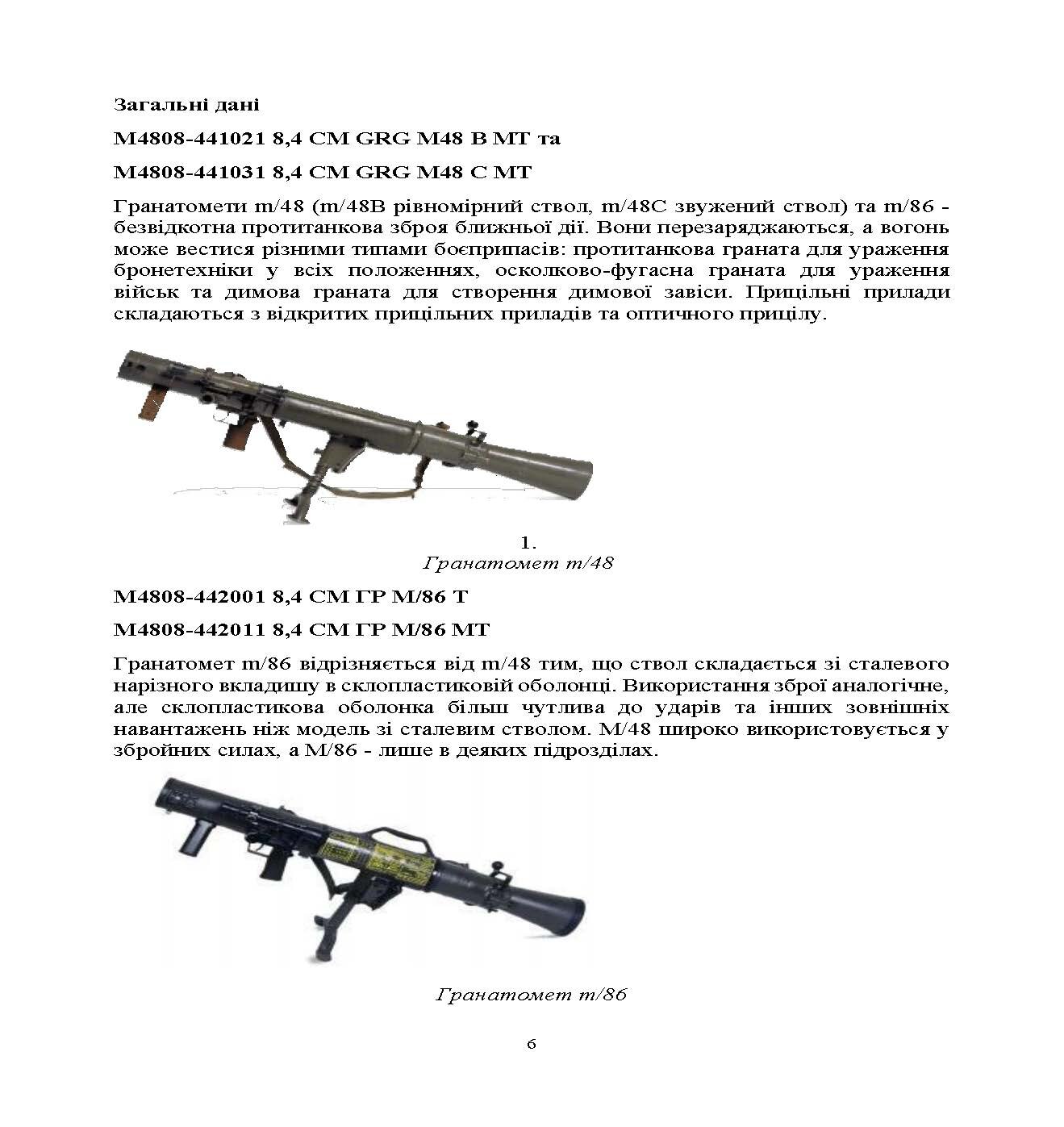 Гранатомет Carl Gustaf. Інструкція по застосуванню. . 