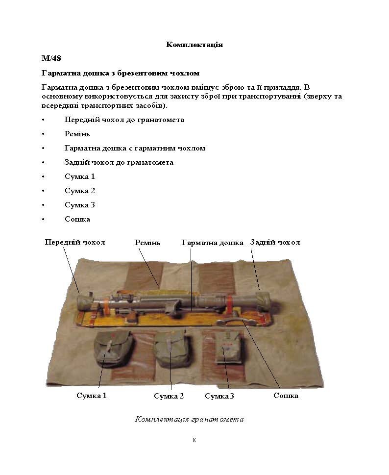 Гранатомет Carl Gustaf. Інструкція по застосуванню. . 