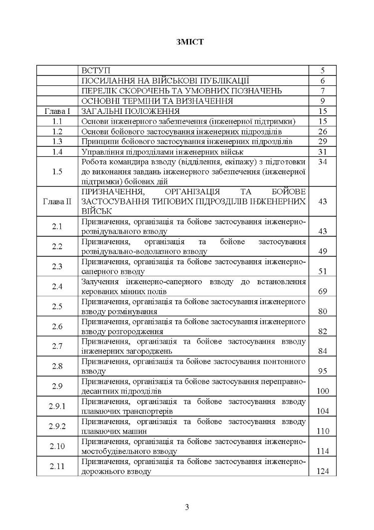 Бойовий статут Сил підтримки «Інженерні війська Збройних Сил України» частина ІІІ (взвод, відділення, екіпаж)