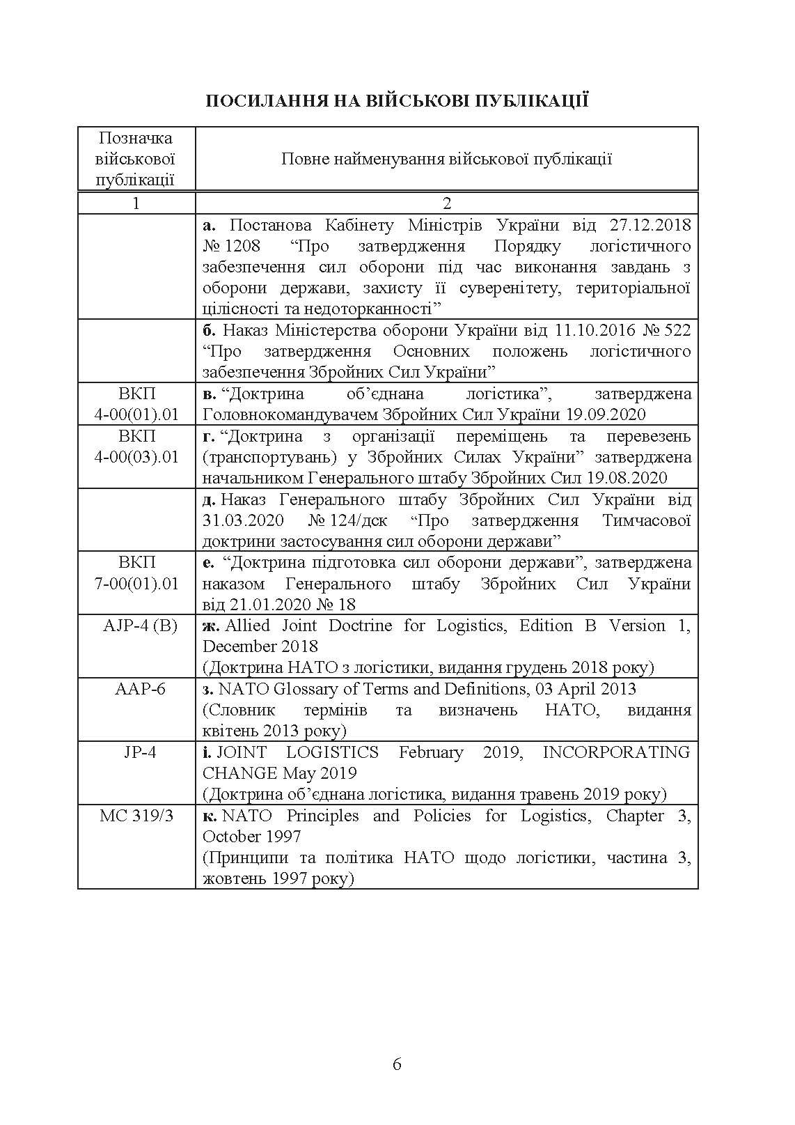 Доктрина «Забезпечення матеріально-технічними засобами, роботами та послугами». . 