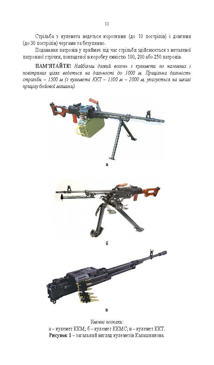 Керівництво зі стрілецької справи 7,62-мм кулемети Калашникова КК, ККМ, ККС, ККМС, ККБ, ККМБ, ККТ. . 