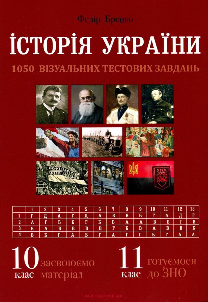 Історія України. Візуальні тестові завдання.. 10 клас. Автор — Федір Брецко