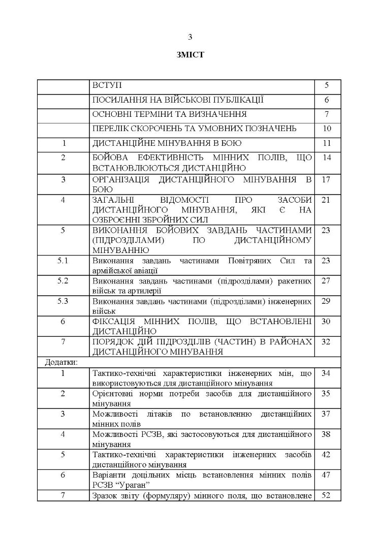Застосування сил і засобів дистанційного мінування. Настанова