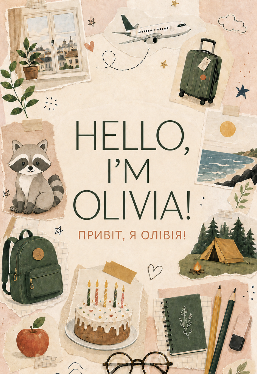 Hello, I’m Olivia! / Привіт, я Олівія!