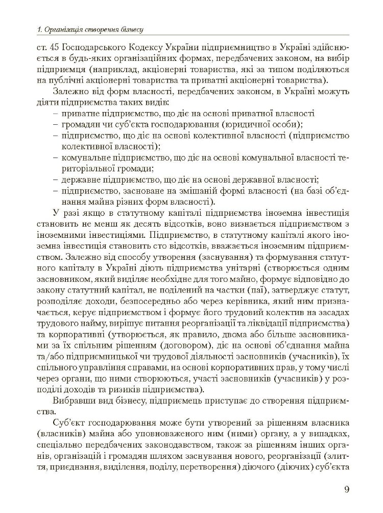 Основи організації бізнесу