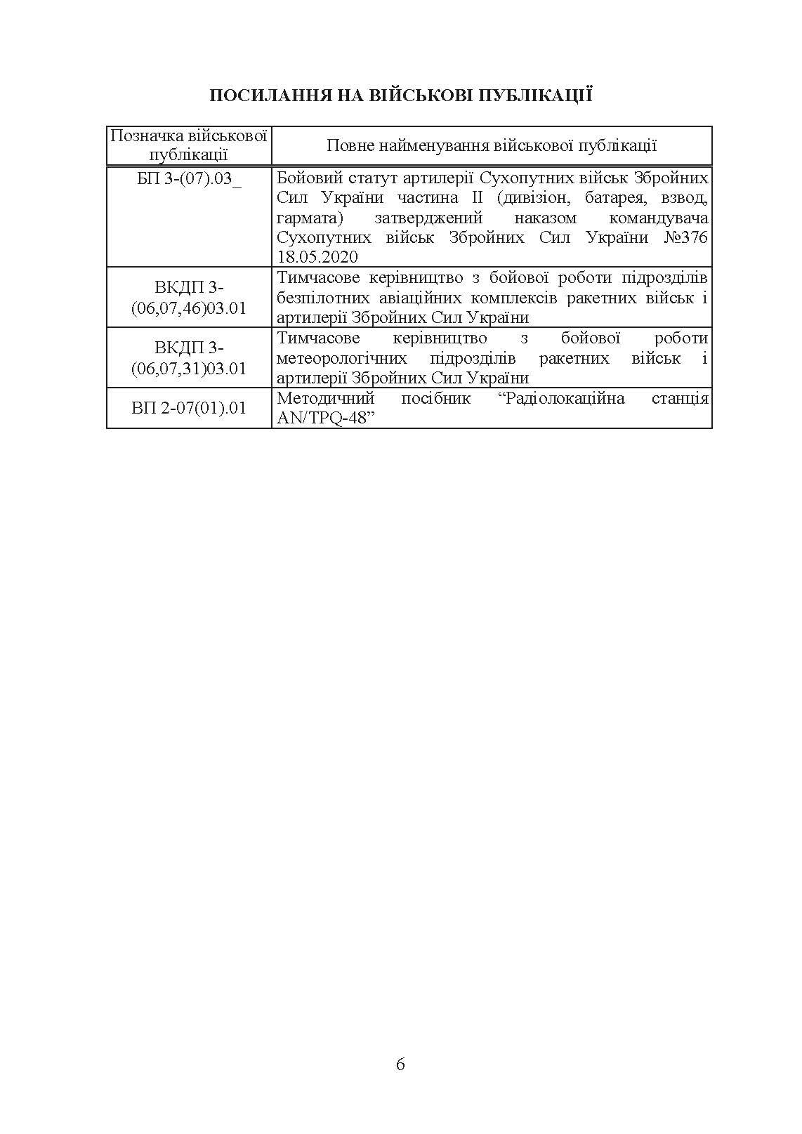 Бойове застосування дивізіону артилерійської розвідки (батареї управління і артилерійської розвідки). . 